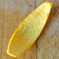 scrape away the remaining pith